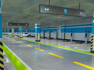 Solución de carga de vehículo eléctrico para zona comercial urbana